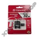 TRANSCEND 32GB MICRO SDHC MEMÓRIAKÁRTYA CLASS 10 (30 MB/S) + ADAPTER