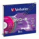 VERBATIM DVD+R 16X 4,7GB SZÍNES LEMEZEK - SLIM TOKBAN (5)