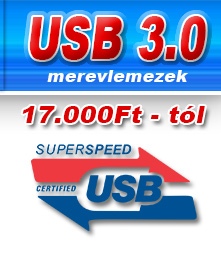 USB 3.0 külső merevlemezek