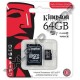 KINGSTON 64GB MICRO SDXC MEMÓRIAKÁRTYA UHS-I INDUSTRIAL TEMP (90/45 MB/S) + ADAPTER 